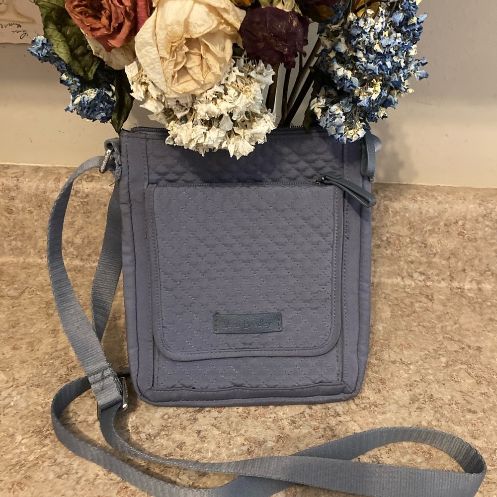 Vera Bradley Quilted Gray Crossbody Bag
